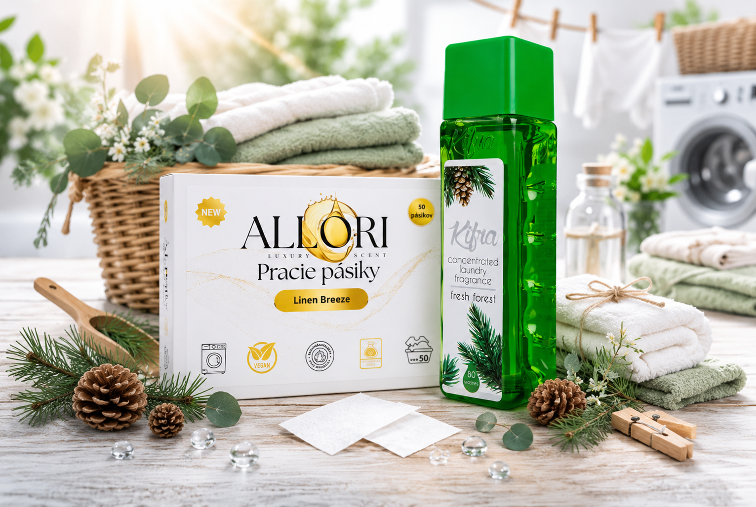 pracie pasiky parfum na pranie fresh forest